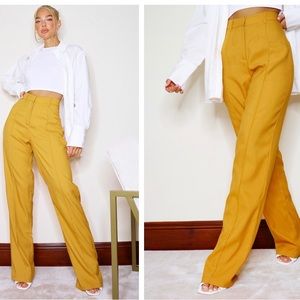 Orange straight legs pants